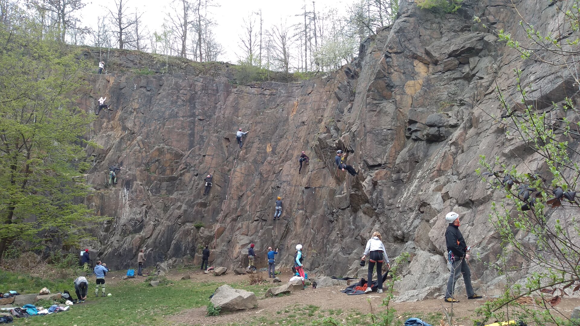 Klettergruppe Muldental im Ostbruch | © DAV Leipzig / Raik Herrmann